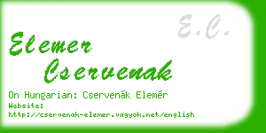elemer cservenak business card